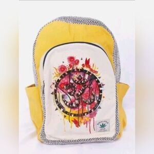 Colorful Handmade THC Free Pure Hemp Unisex Bag- Made in NEPAL, ONE SIZE